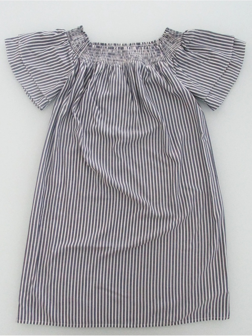 Old Navy Stripe Scoop Off Shoulder Ruffle Flutter Sleeve Swing Dress Large Tall